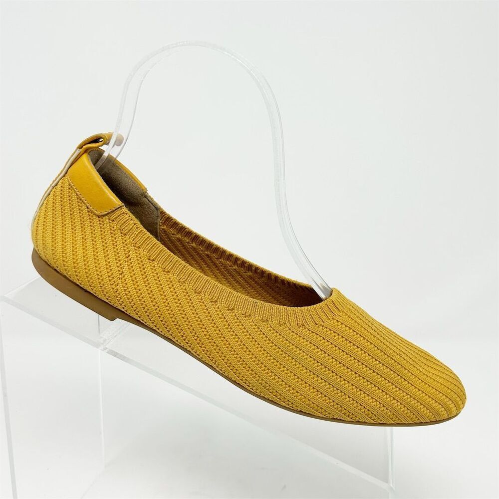 Everlane Women's Day Glove Yellow Ribbed Fabric Ballet Flats Size 7 Casual Shoes